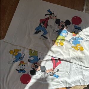 Vintage Disney Mickey Mouse pillow case x2